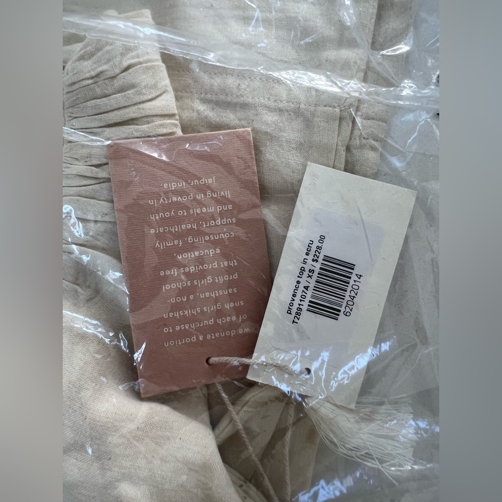 MIRTH NWT Provence Top in Ecru, Size XS - Picture 5 of 7